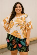 CURVA REMERA LUNA LINO ESTAMPADO - Imagen 3