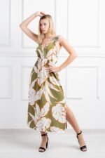 CURVA VESTIDO ELECTRA LINO ESTAMPADO