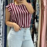 CURVA BLUSA LARA DE LINO ESTAMPADO