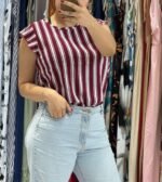 CURVA BLUSA LINO  ESTAMPADO DEL 3 AL 8 ( Art. LARA)