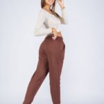 CURVA PANTALON DAMA JERSEY C/ PIEL ( Art. Nevada )