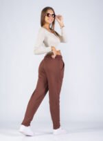 CURVA PANTALON DAMA JERSEY C/ PIEL ( Art. Nevada )