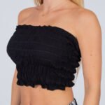 TOP FRUNCE  DE LINO SPANDEX T. UNICO - Imagen 2