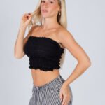 TOP FRUNCE  DE LINO SPANDEX T. UNICO
